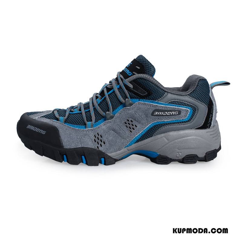 Buty Na Wędrówki Męskie Buty Trekkingowe Sportowe Outdoor Wodoodporny Odporne Na Zużycie Trampki Niebieski