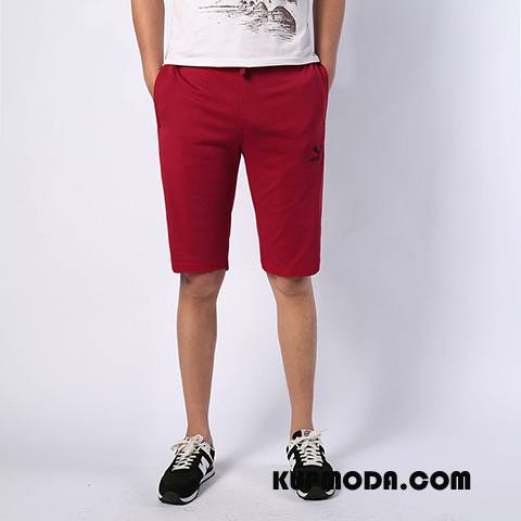 Casualowe Spodnie Męskie Plażowe Moda Slim Fit Młodzież Duży Rozmiar Męska Czerwony
