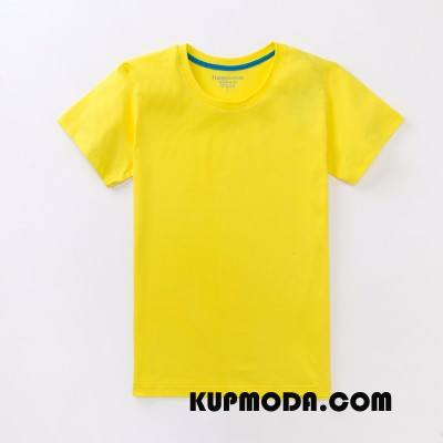 Koszulki Męskie Bawełna Żółty