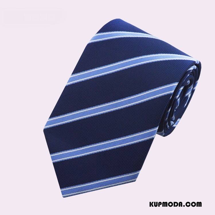 Krawat Męskie Wysoki Koniec Nowy Męska Moda Biznes Z Pracy Niebieski