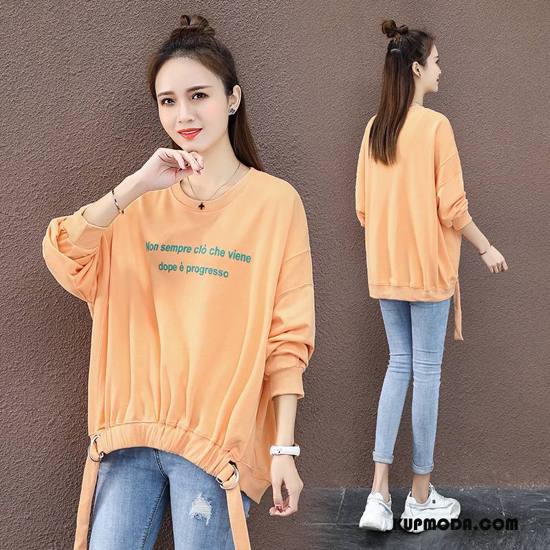 Bluza Z Kapturem Damskie Pullover Casual Wiosna Topy Okrągły Dekolt Bluzy Z Kapturem Zielony