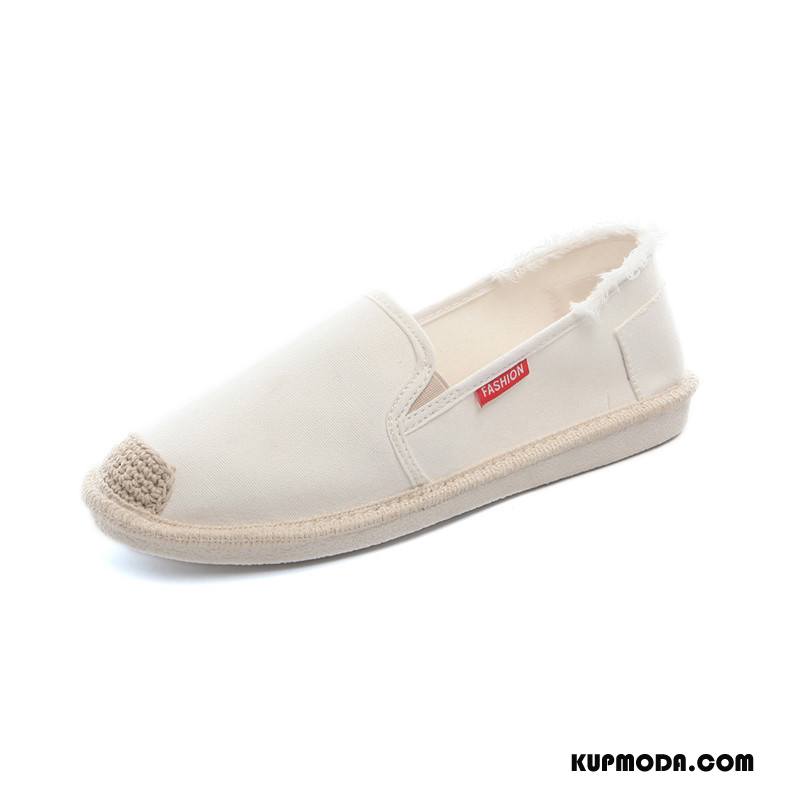 Buty Casualowe Damskie Canvas Student Lato Płótno Slip On Płaskie Pomarańczowy