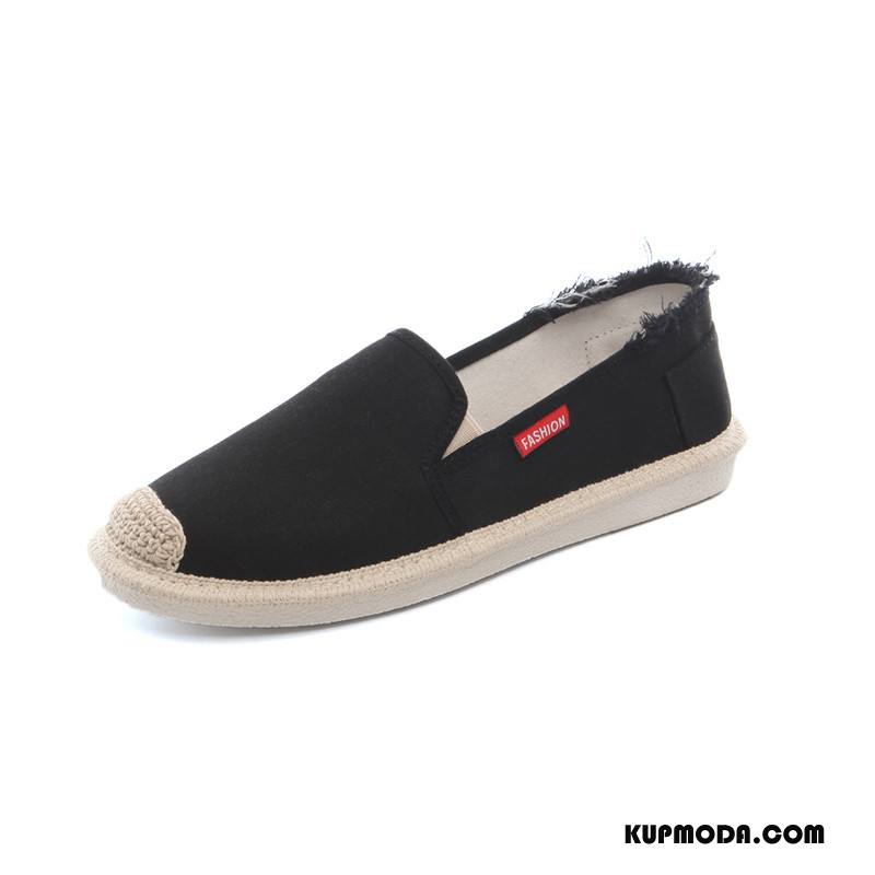 Buty Casualowe Damskie Canvas Student Lato Płótno Slip On Płaskie Pomarańczowy