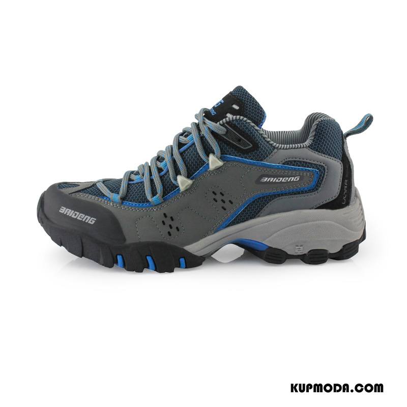Buty Na Wędrówki Męskie Buty Trekkingowe Sportowe Outdoor Wodoodporny Odporne Na Zużycie Trampki Niebieski