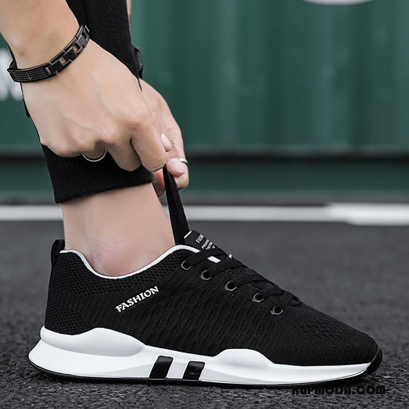 Buty Sportowe Męskie Casual Jesień Męska Wszystko Pasuje Oddychające Bieganie Czarny