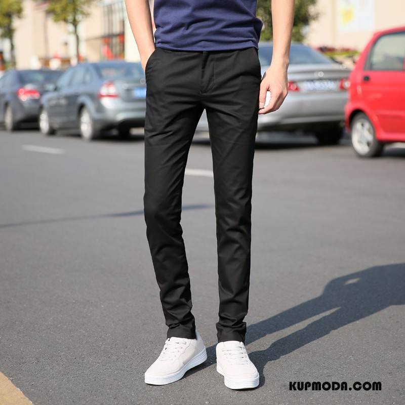 Casualowe Spodnie Męskie Męska Szerokie Slim Fit Proste Cienkie Lato Khaki