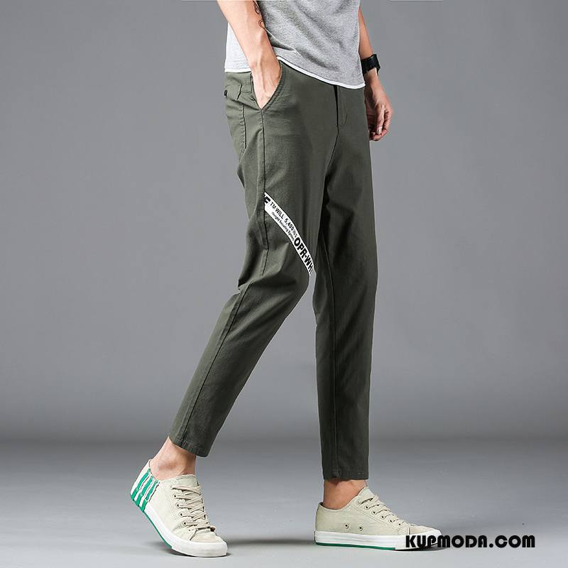 Casualowe Spodnie Męskie Nowy Spodnie Dresowe Moda Lato Zielony