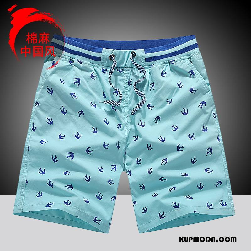 Casualowe Spodnie Męskie Szorty Nowy Sportowe Moda Lato Plażowe Jasny Niebieski