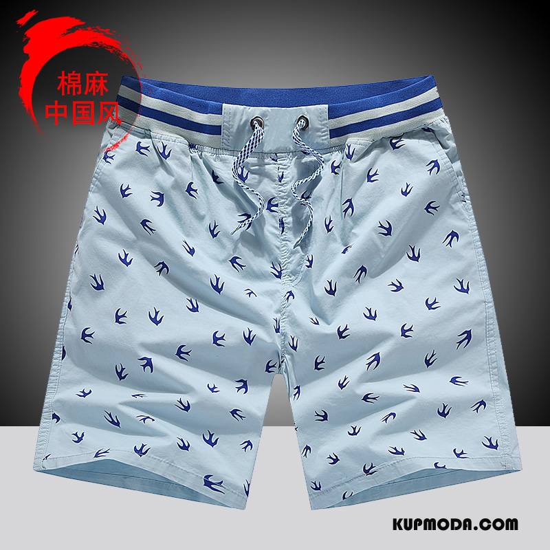Casualowe Spodnie Męskie Szorty Nowy Sportowe Moda Lato Plażowe Jasny Niebieski