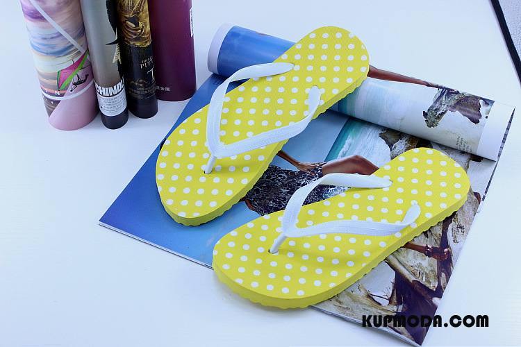 Japonki Damskie Płaskie Buty Moda Odzież Wierzchnia Proste Plażowe Zielony