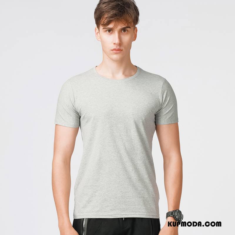 Koszulki Męskie Krótki Rękaw Moda Tendencja Męska Lato Nowy Biały