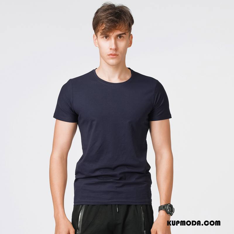 Koszulki Męskie Krótki Rękaw Moda Tendencja Męska Lato Nowy Biały
