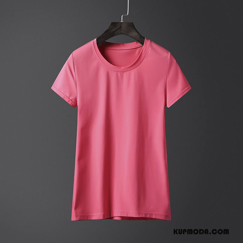 Koszulki Męskie Lato Krótki Rękaw 2018 T-shirt Wysoka Jakość Damska Różowy