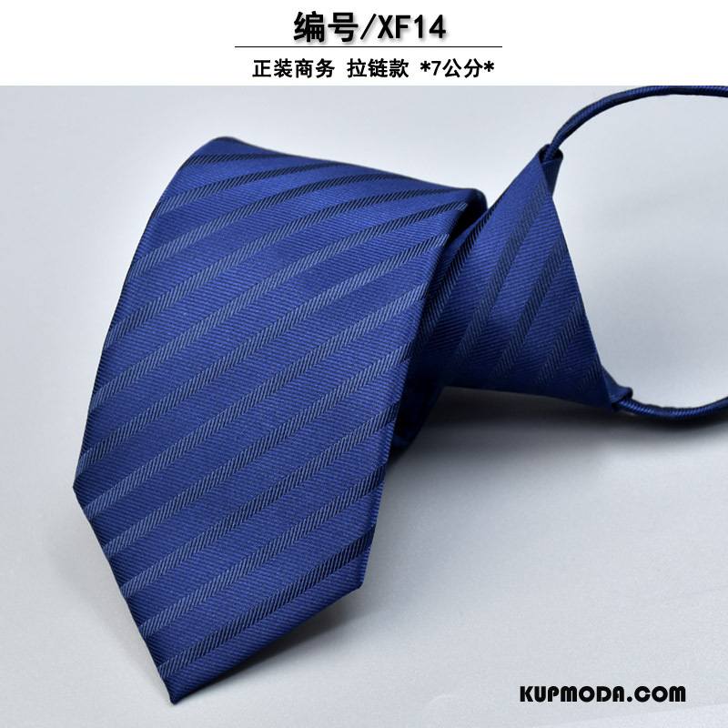 Krawat Męskie Koszula Biznes Sukienka Z Pracy Leniwy Zamek Czysta Niebieski