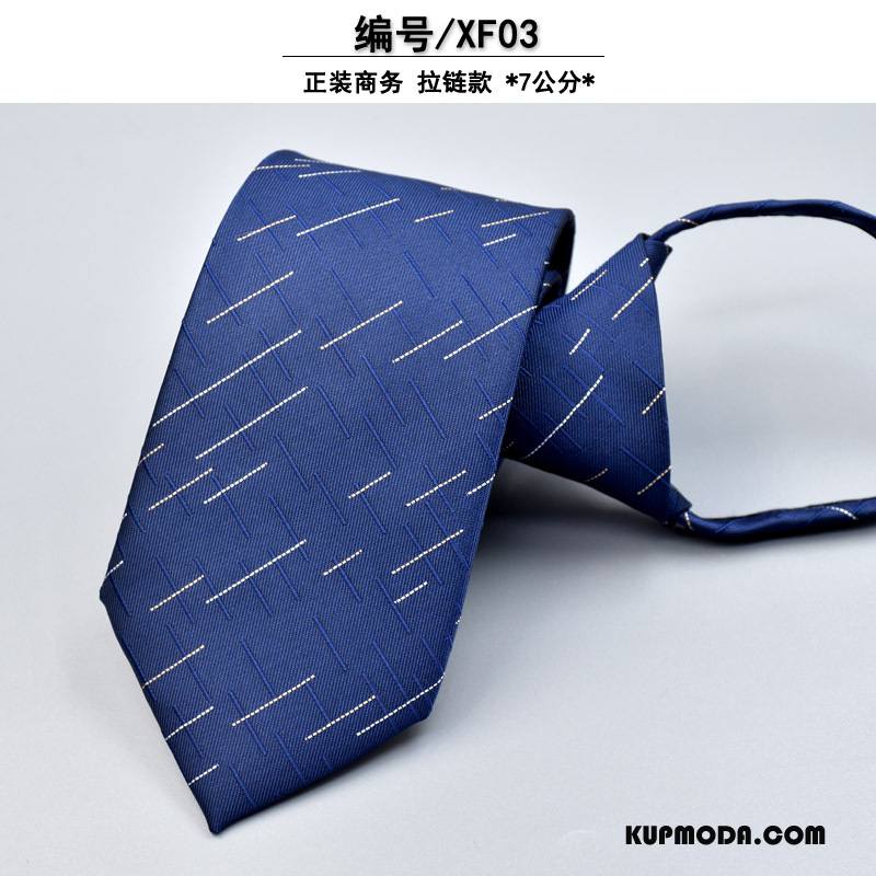 Krawat Męskie Koszula Biznes Sukienka Z Pracy Leniwy Zamek Czysta Niebieski