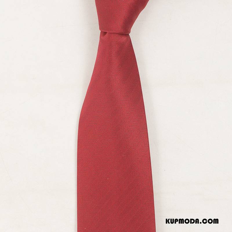 Krawat Męskie Męska Casual Z Pracy Wielki Ręcznie Robione Sukienka Czerwony