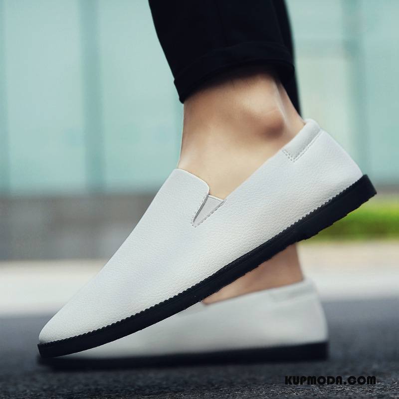 Mokasyny Męskie Casual Loafers Student Męska Buty Moda Czerwony