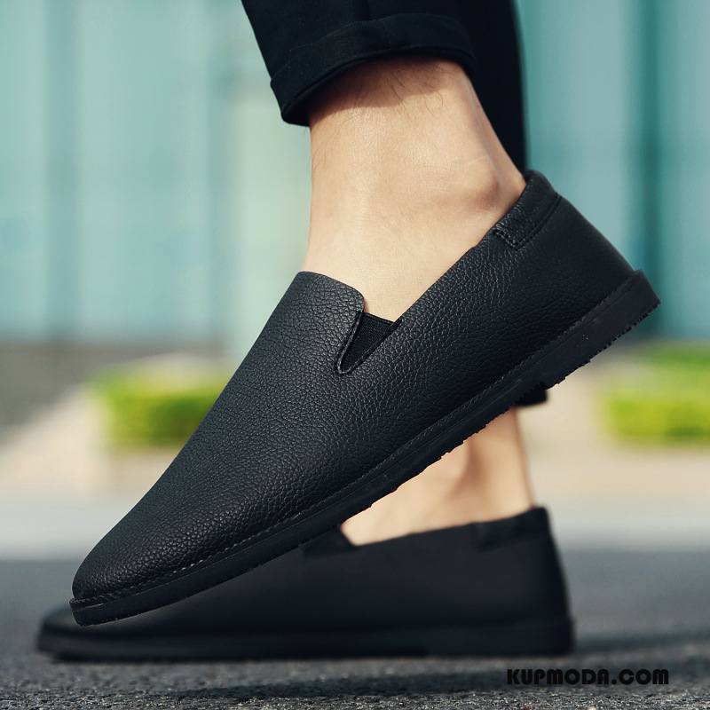 Mokasyny Męskie Casual Loafers Student Męska Buty Moda Czerwony