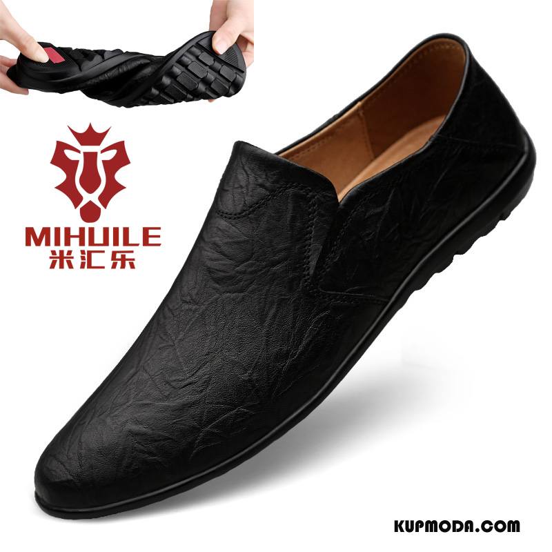 Mokasyny Męskie Dla Kierowców Wiosna Męska Slip On Buty Casual Burgund