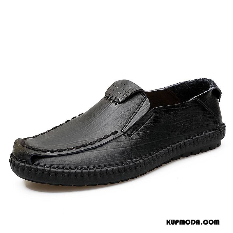 Mokasyny Męskie Męska Tendencja Casual Loafers Moda Slip On Czarny