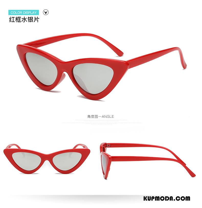 Okulary Przeciwsłoneczne Damskie Vintage Trendy Europa Damska Nowy Trójkąt Czerwony
