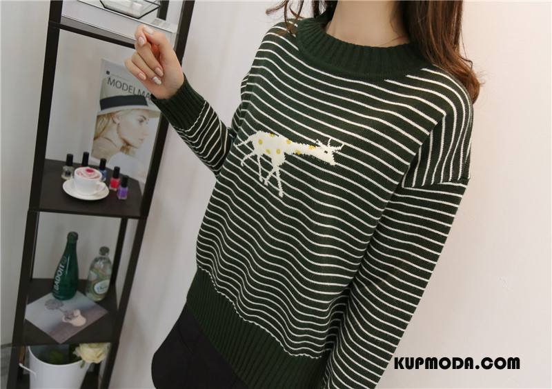 Swetry Damskie Szerokie Sweter Pullover 2018 Zima Kardigan Z Dzianiny Karmel