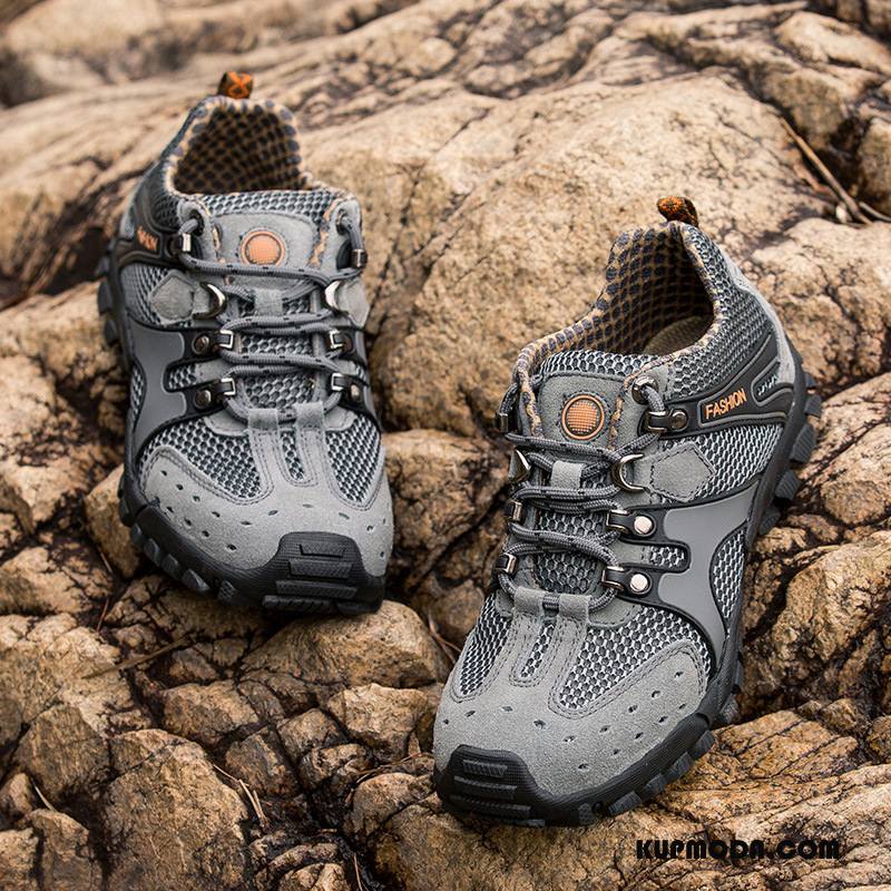 Buty Na Wędrówki Męskie Buty Trekkingowe Outdoor Duży Rozmiar Oddychające Sportowe Do Chodzenia Szary