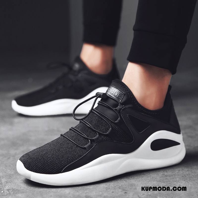 Buty Sportowe Męskie Bezpłatna Wysyłka Tendencja Trampki Siatkowe Moda Casual Czarny