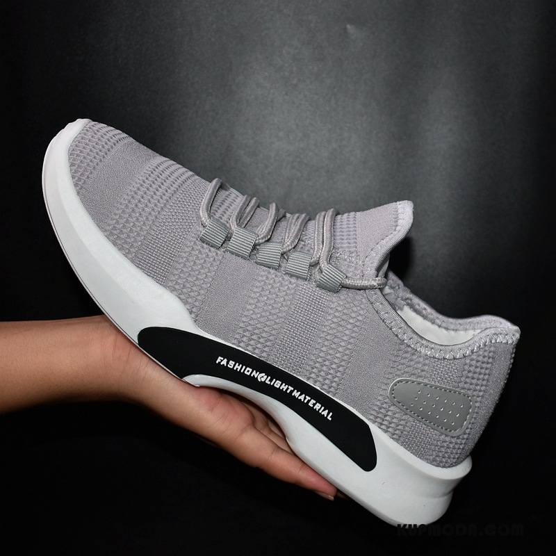 Buty Sportowe Męskie Buty Do Biegania Wiosna Męska Slip On Lato Moda Szary