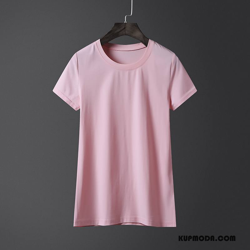 Koszulki Męskie Lato Krótki Rękaw 2018 T-shirt Wysoka Jakość Damska Różowy
